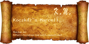 Koczkás Marcell névjegykártya